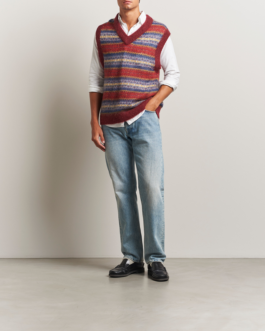 Hombres | Jerséis y prendas de punto | GANT | Brushed Fair Isle Vest Plumped Red