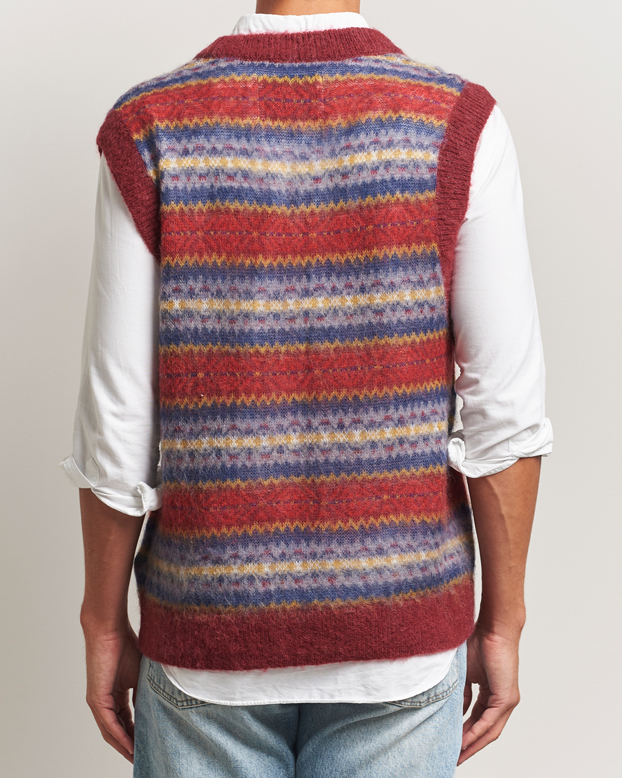 Hombres | Jerséis y prendas de punto | GANT | Brushed Fair Isle Vest Plumped Red