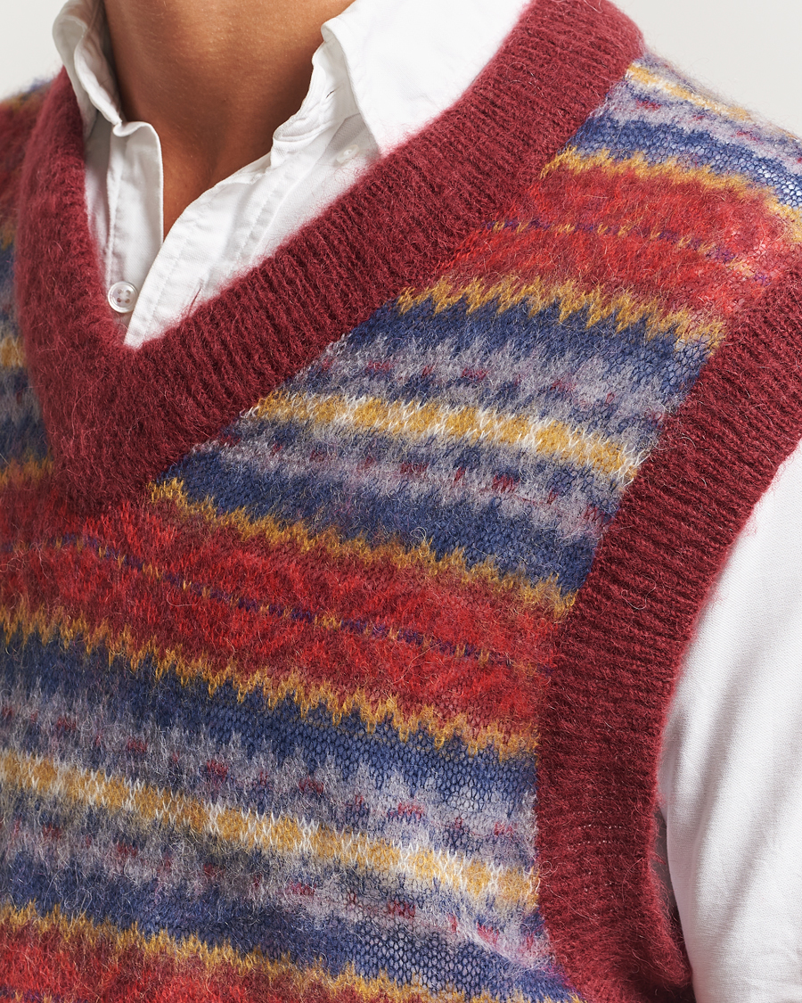 Hombres | Jerséis y prendas de punto | GANT | Brushed Fair Isle Vest Plumped Red