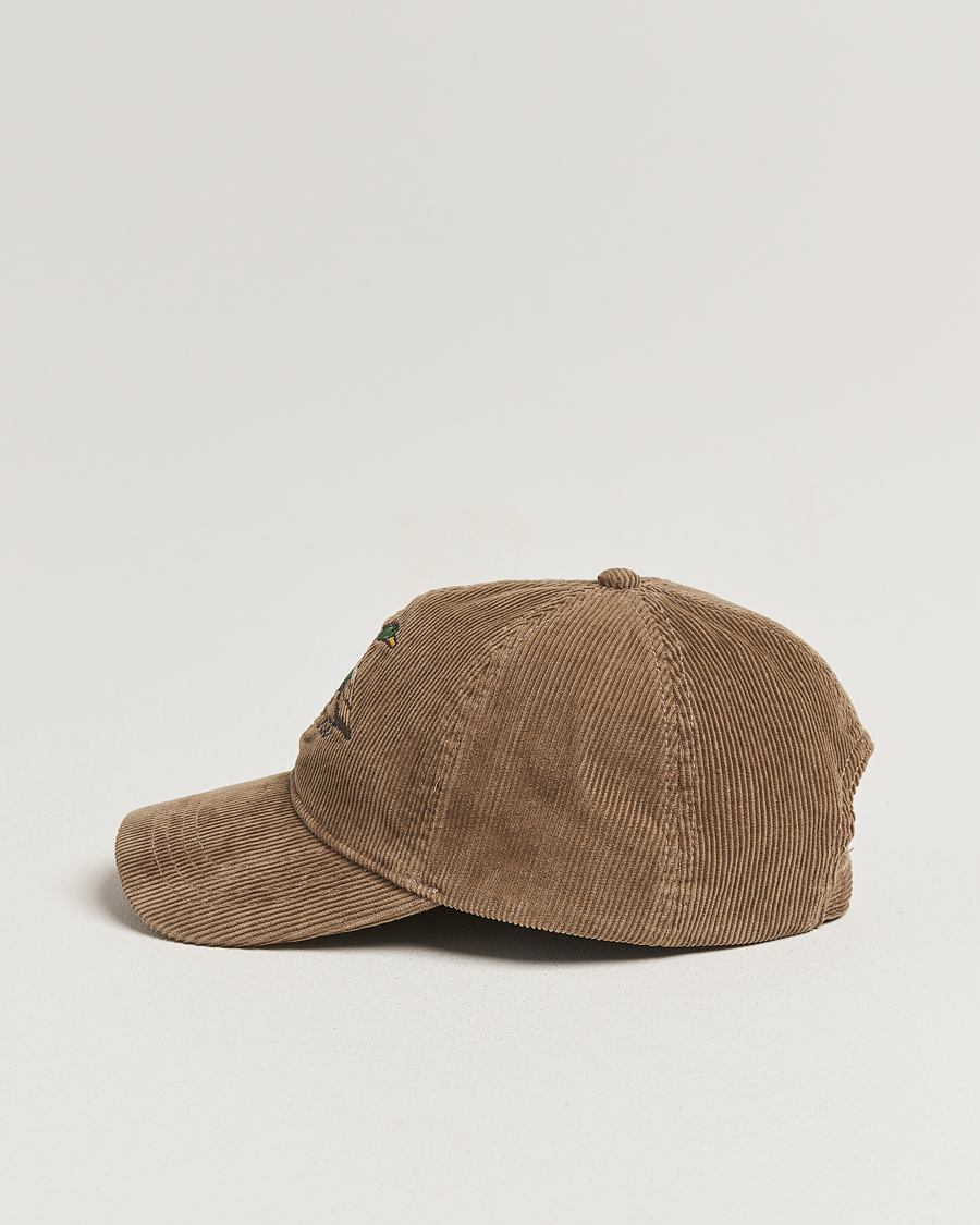 Hombres | GANT Graphic Embroidered Washed Cord Cap Taupe Beige | GANT | Graphic Embroidered Washed Cord Cap Taupe Beige