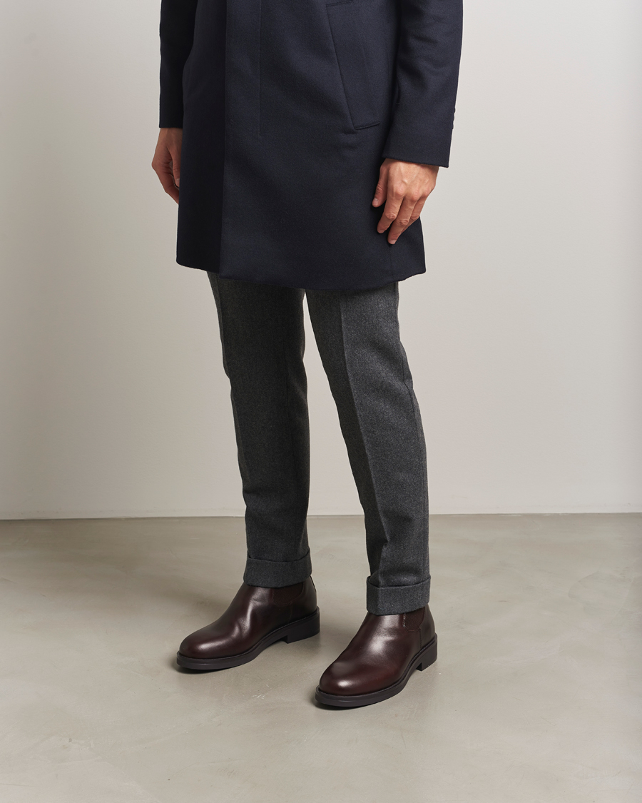 Hombres | Botas | GANT | Prepdale Leather Chelsea Boot Dark Brown