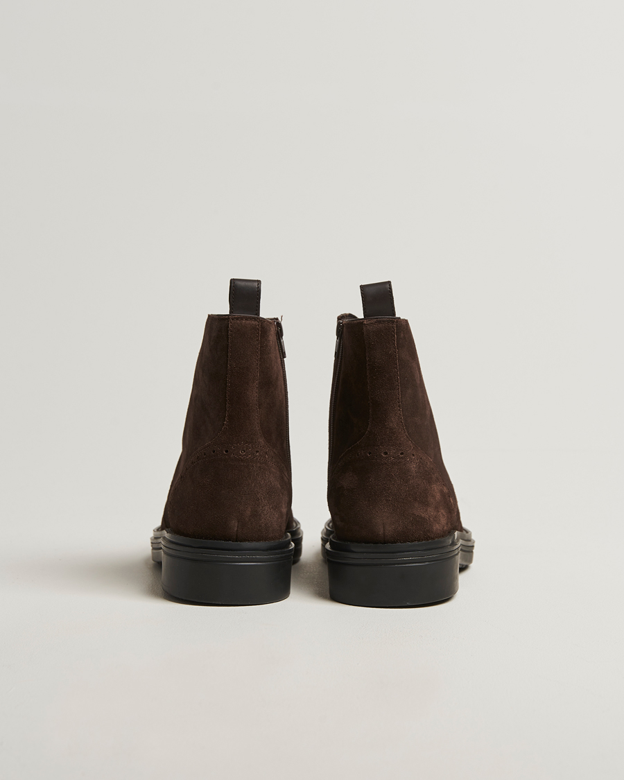 Hombres | Botas | Gant | Boggar Suede Brouge Boot Espresso Brown