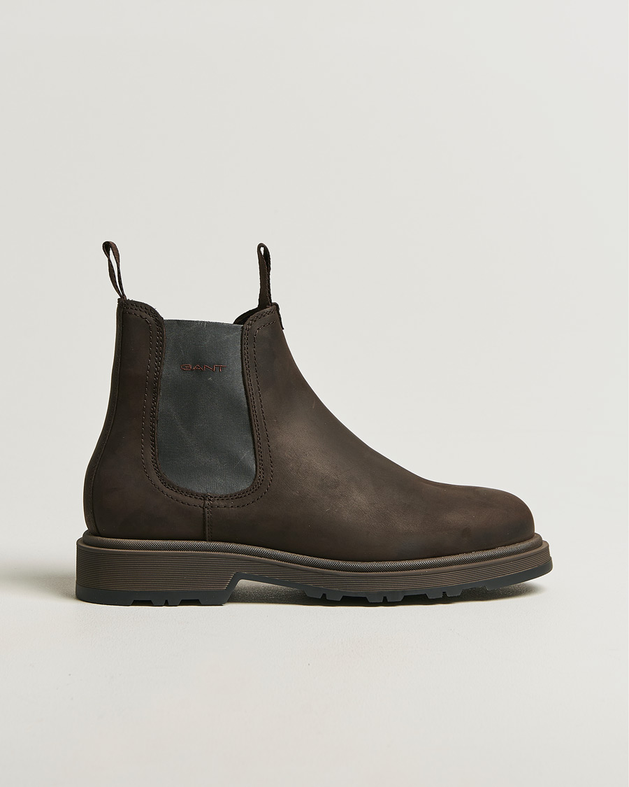 Hombres | Botas | GANT | Blisdor Rough Leather Chelsea Boot Dark Brown
