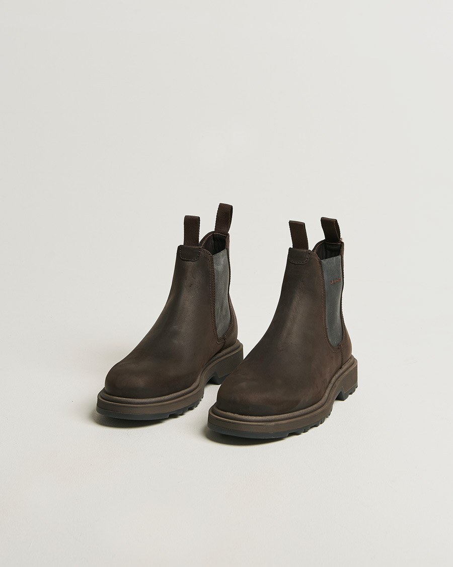 Hombres | Botas | GANT | Blisdor Rough Leather Chelsea Boot Dark Brown