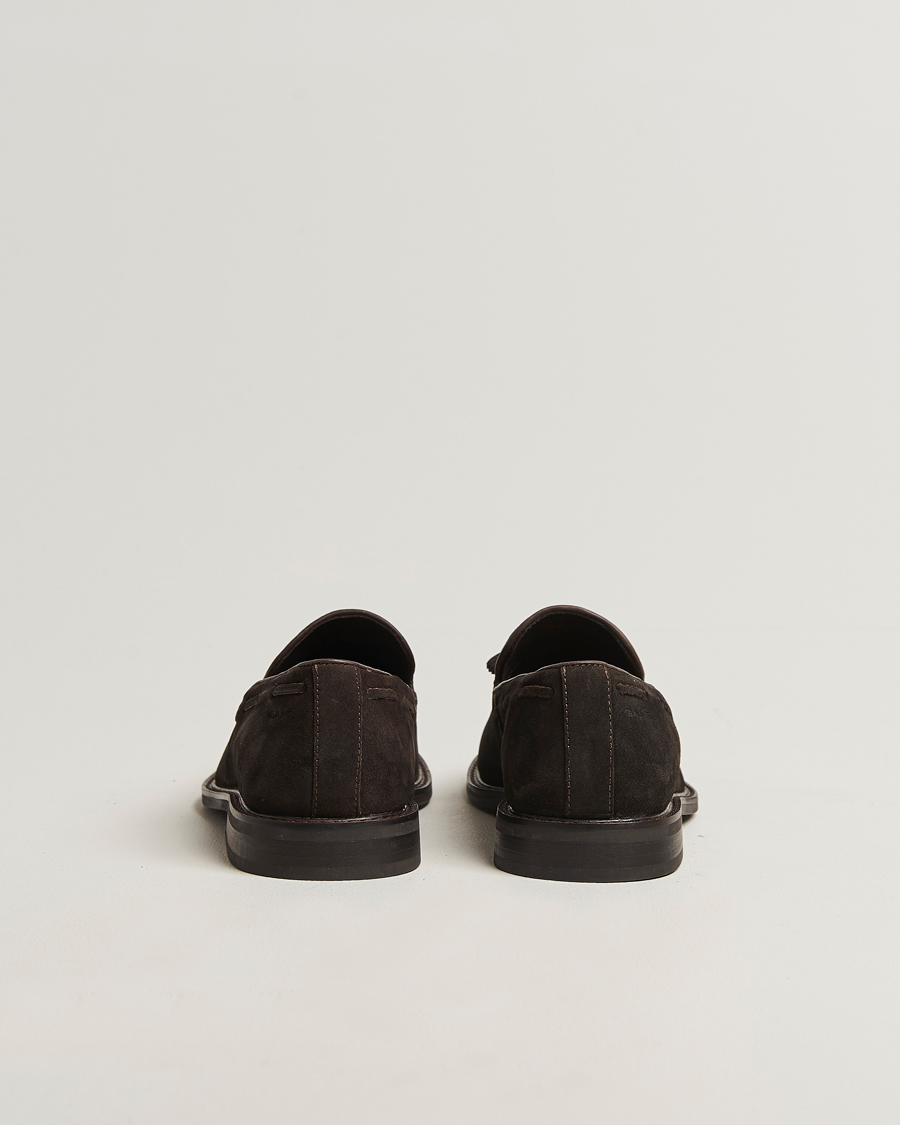 Hombres | GANT Lozham Suede Tassle Loafer Dark Brown | GANT | Lozham Suede Tassle Loafer Dark Brown