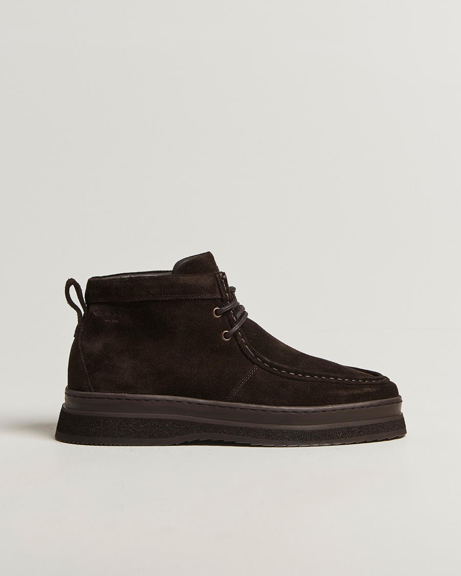 Hombres | Botas | Gant | Blistown Suede Moc Toe Boot Espresso Brown