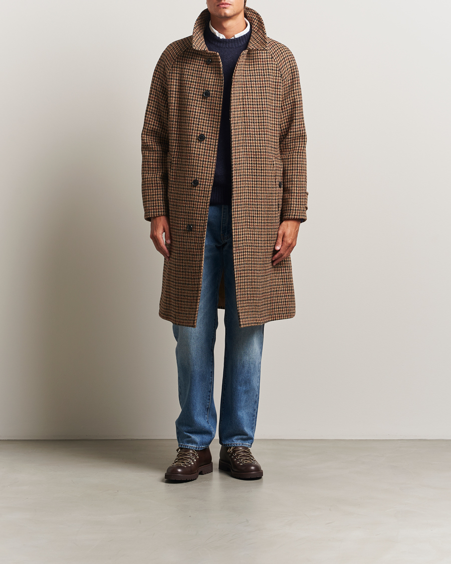 Hombres | Abrigos y chaquetas | Gloverall | Harris Tweed Mac Coat Brown