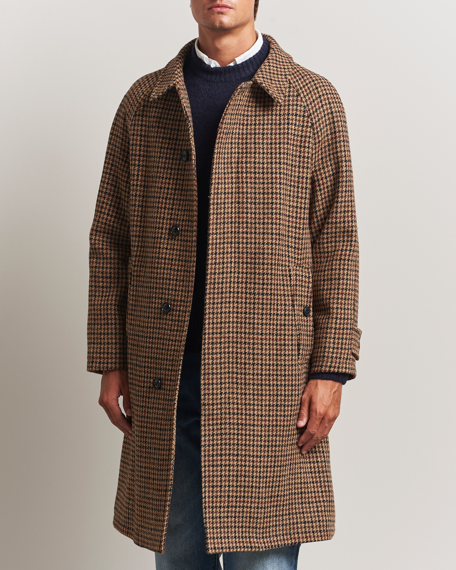 Hombres | Abrigos y chaquetas | Gloverall | Harris Tweed Mac Coat Brown