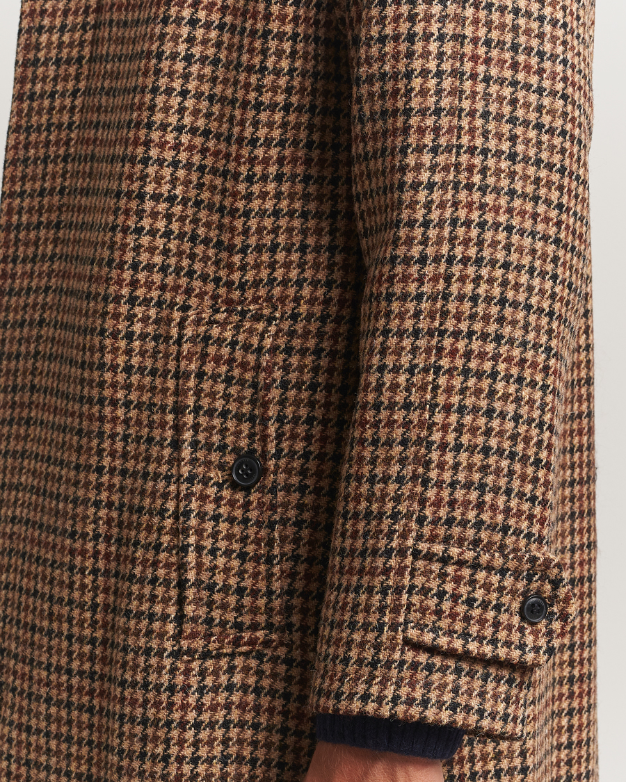 Hombres | Abrigos y chaquetas | Gloverall | Harris Tweed Mac Coat Brown