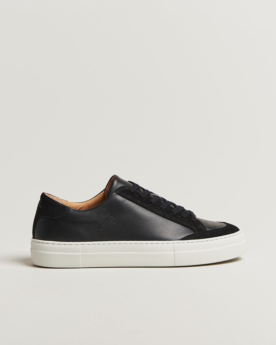 Hombres | Zapatillas | J.Lindeberg | Art Signature Leather/Suede Sneaker Black
