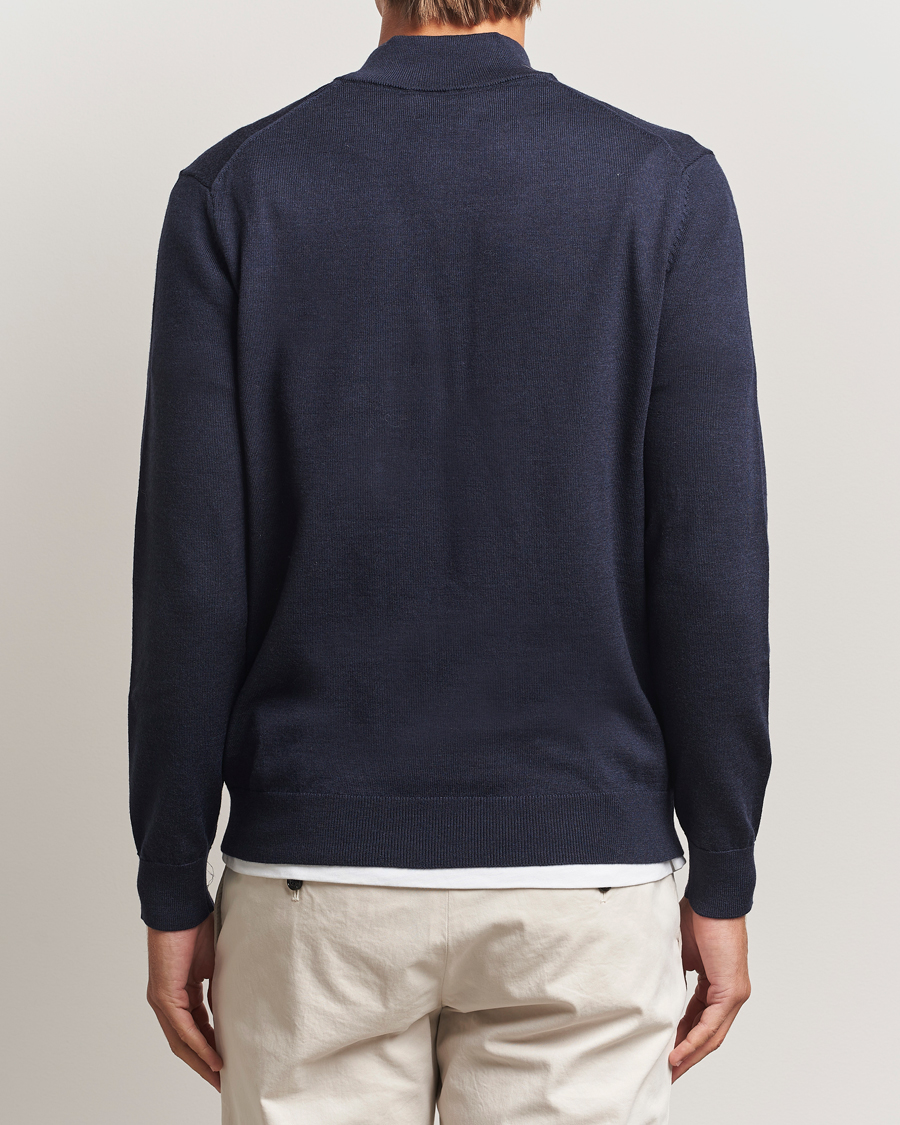 Hombres | Jerséis y prendas de punto | NN07 | Sergio Merino Half Zip Navy Melange
