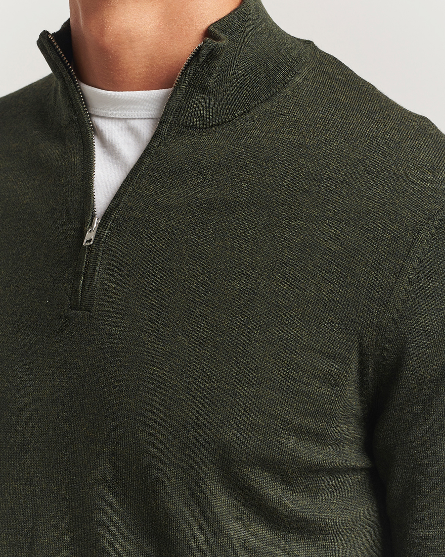 Hombres | Jerséis y prendas de punto | NN07 | Sergio Merino Half Zip Dark Army