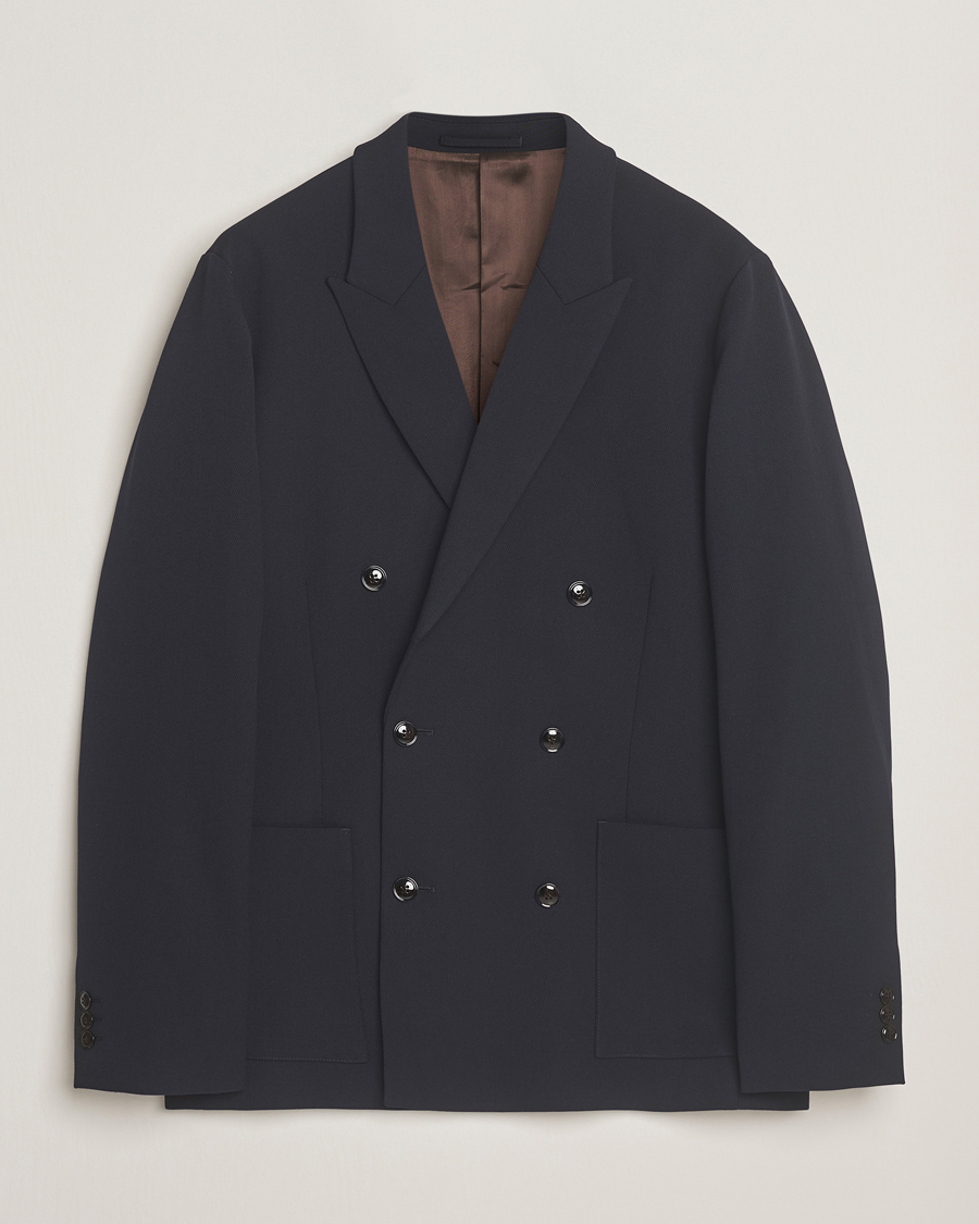 Hombres | Blazers | NN07 | Jordin Wool Double Breasted Blazer Deep Navy