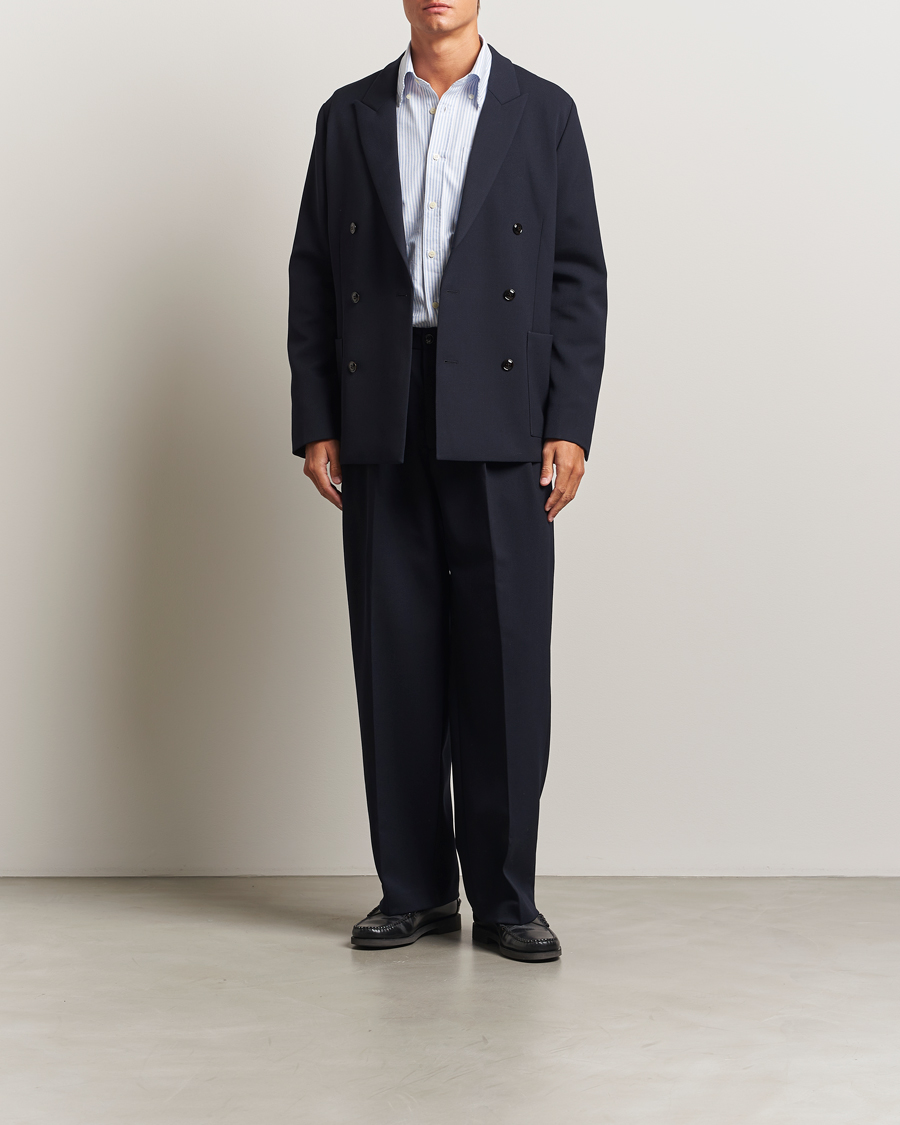 Hombres | Blazers | NN07 | Jordin Wool Double Breasted Blazer Deep Navy