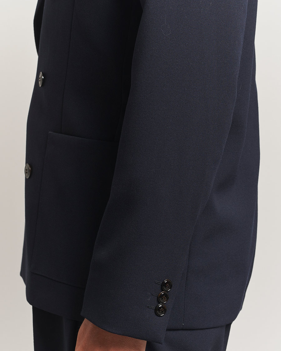Hombres | Blazers | NN07 | Jordin Wool Double Breasted Blazer Deep Navy