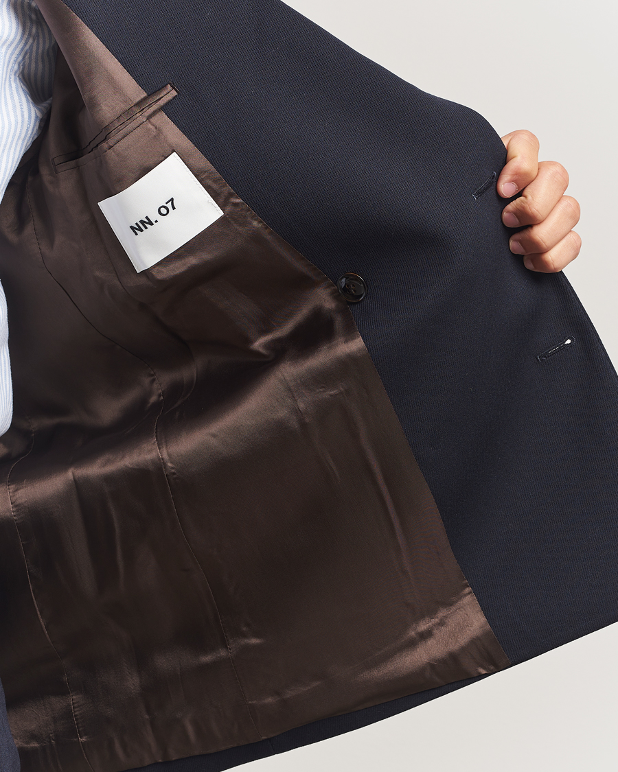 Hombres | Blazers | NN07 | Jordin Wool Double Breasted Blazer Deep Navy