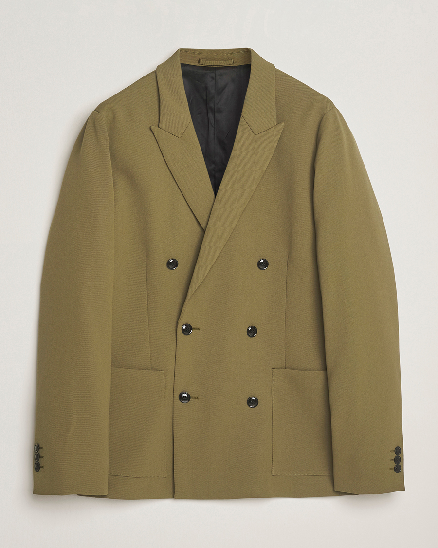 Hombres | Blazers | NN07 | Jordin Wool Double Breasted Blazer Firene Green