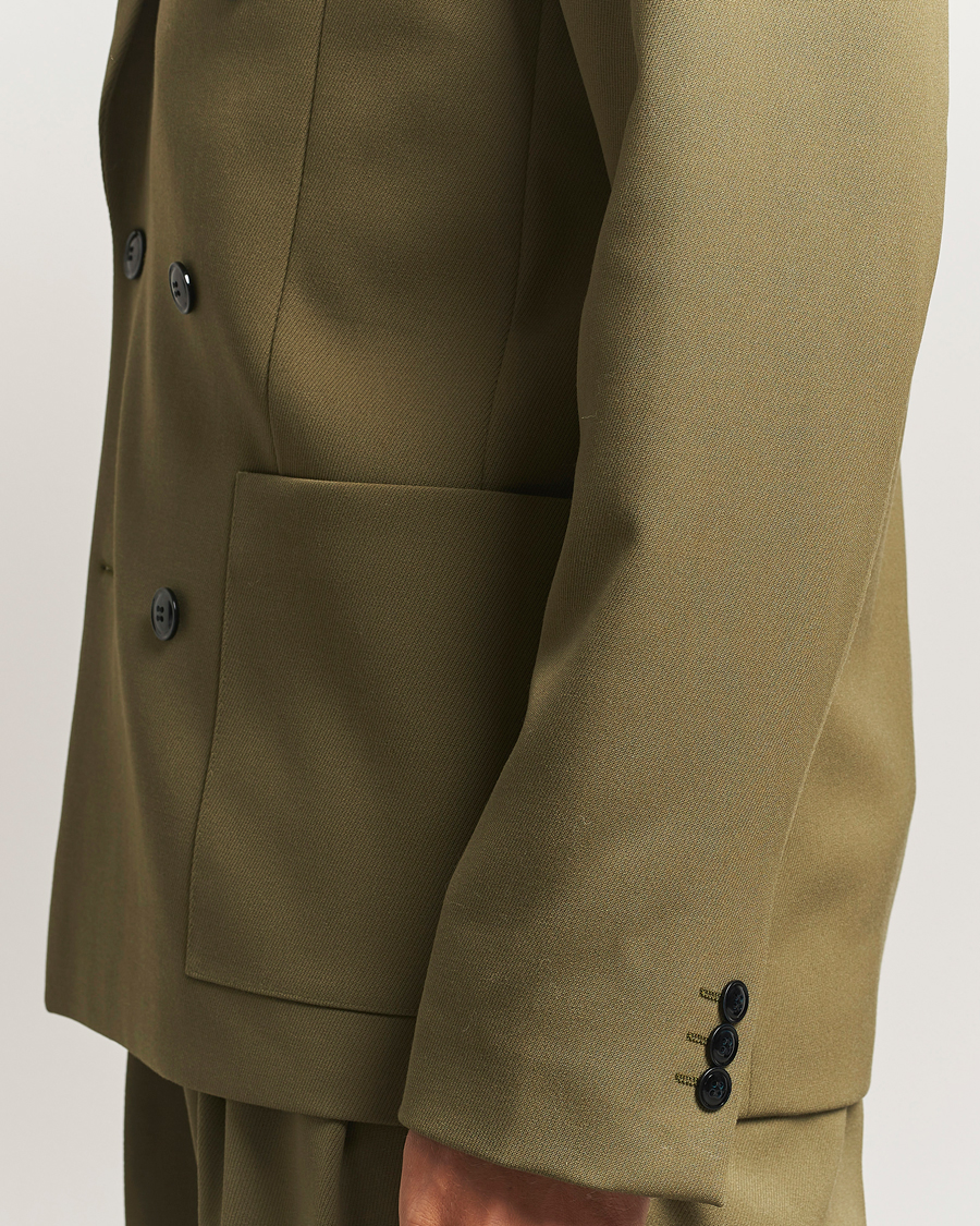 Hombres | Blazers | NN07 | Jordin Wool Double Breasted Blazer Firene Green