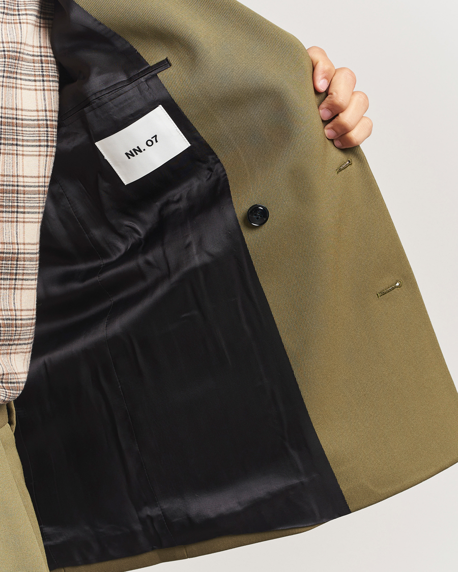 Hombres | Blazers | NN07 | Jordin Wool Double Breasted Blazer Firene Green