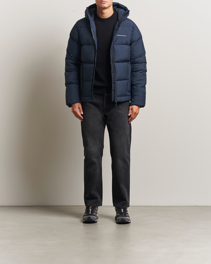 Hombres | Abrigos y chaquetas | Peak Performance | Rivel Down Hooded Jacket Blue Shadow