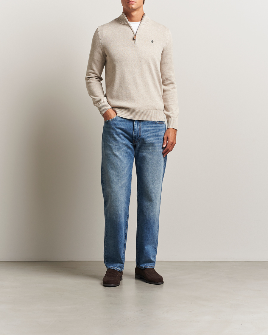 Hombres | Jerséis y prendas de punto | Morris | Darmon Half Zip Beige