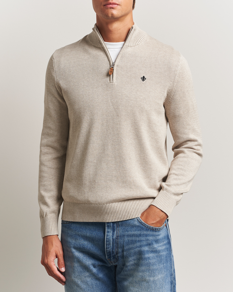 Hombres | Jerséis y prendas de punto | Morris | Darmon Half Zip Beige