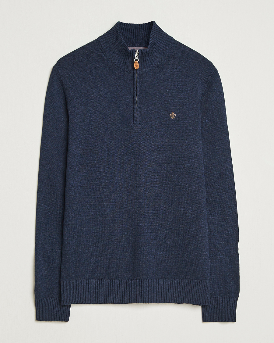 Hombres | Jerséis y prendas de punto | Morris | Darmon Half Zip Blue