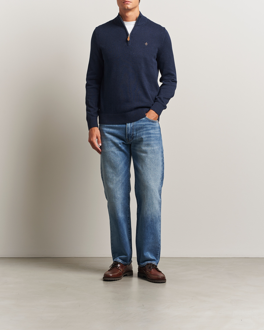 Hombres | Jerséis y prendas de punto | Morris | Darmon Half Zip Blue
