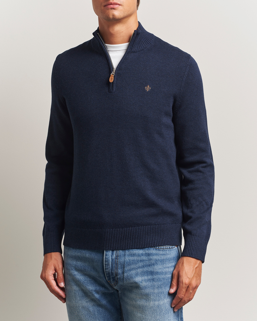 Hombres | Jerséis y prendas de punto | Morris | Darmon Half Zip Blue