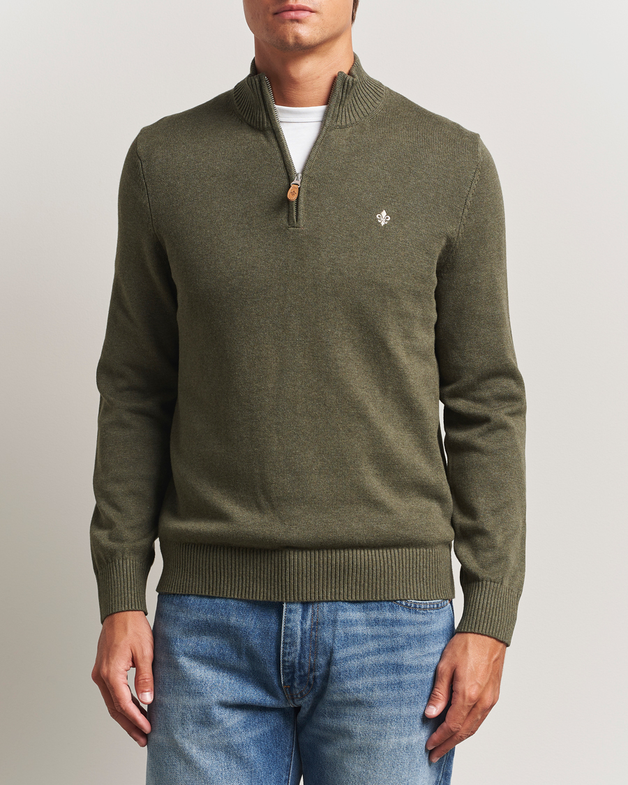 Hombres | Jerséis y prendas de punto | Morris | Darmon Half Zip Olive