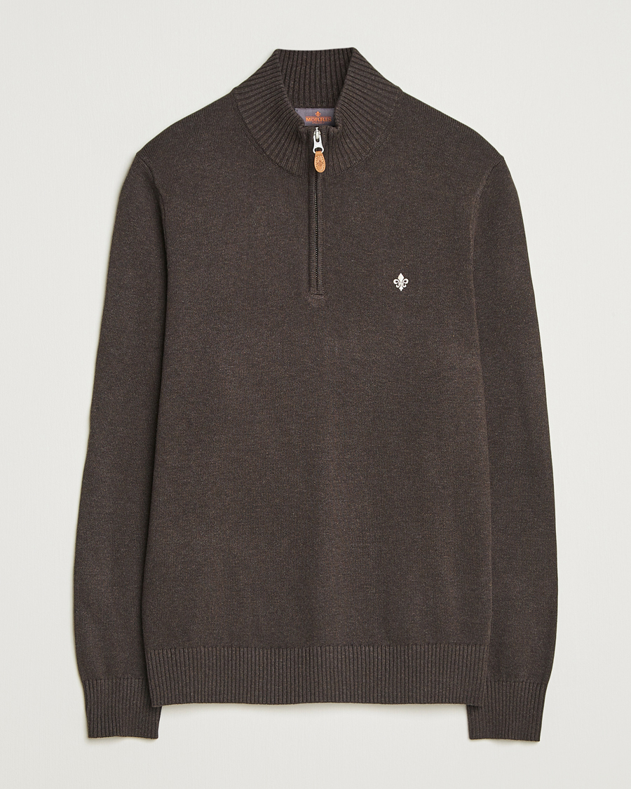 Hombres | Jerséis y prendas de punto | Morris | Darmon Half Zip Brown