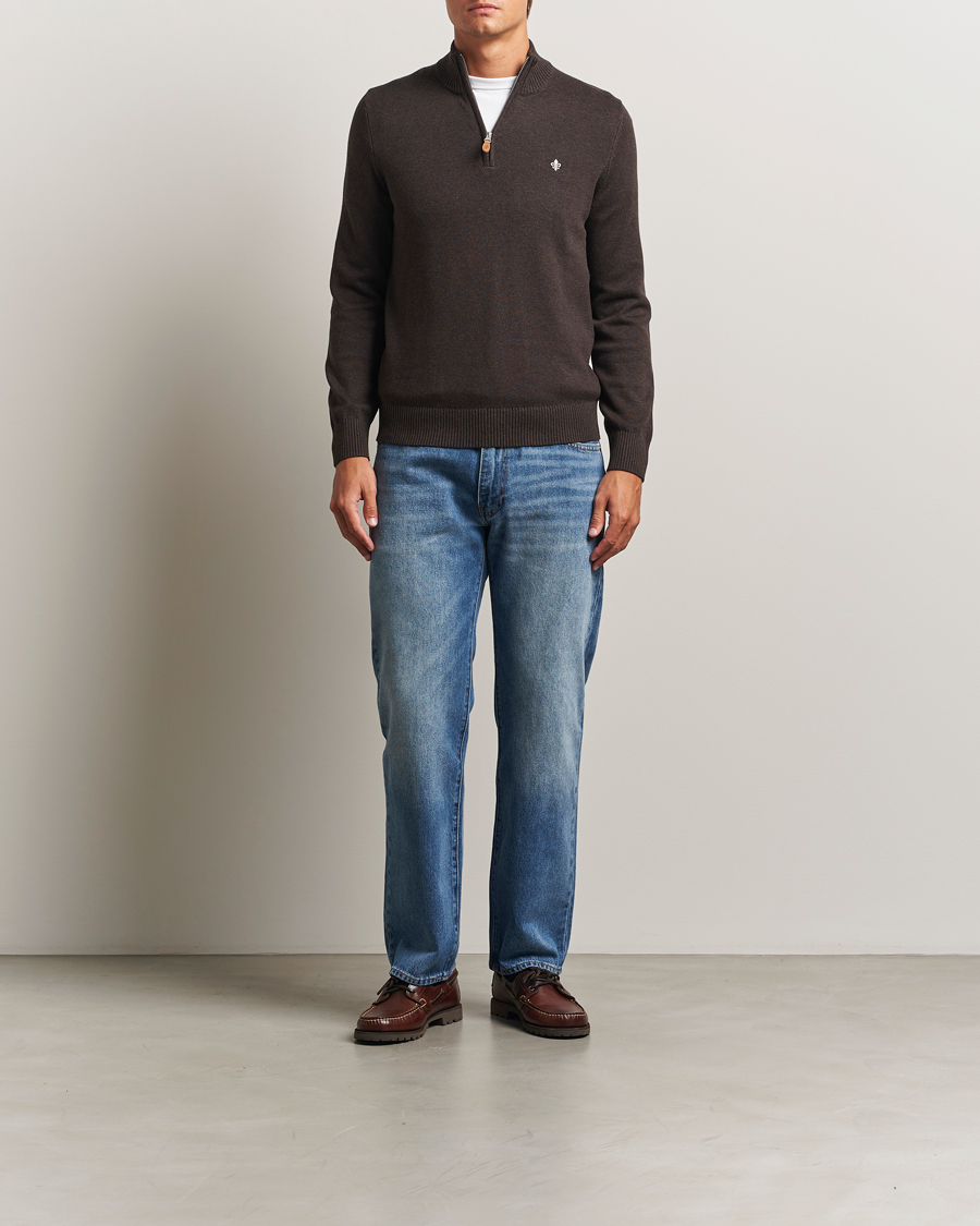 Hombres | Jerséis y prendas de punto | Morris | Darmon Half Zip Brown