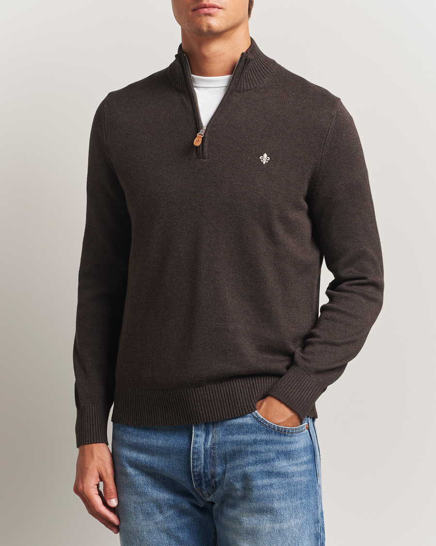 Hombres | Jerséis y prendas de punto | Morris | Darmon Half Zip Brown