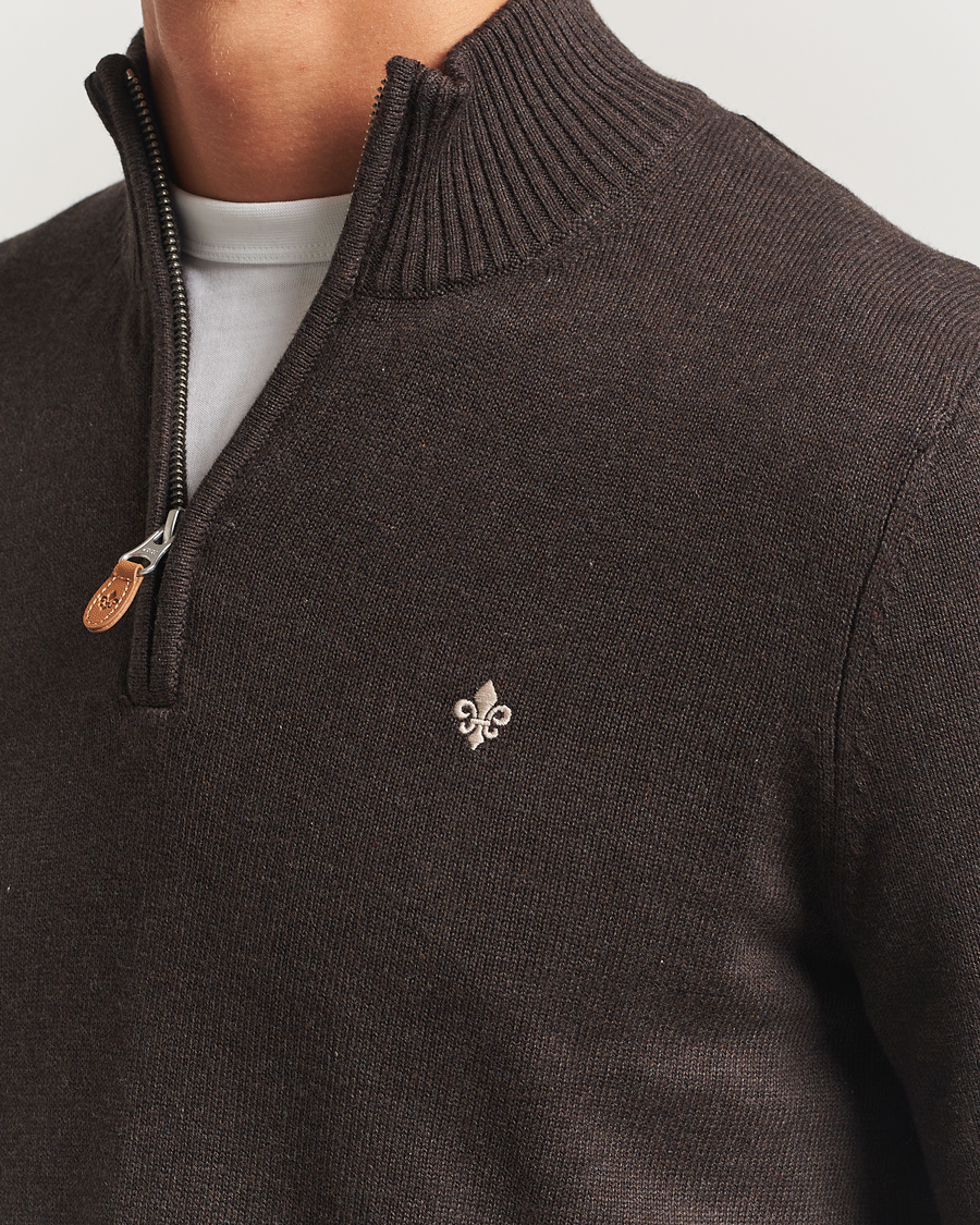 Hombres | Jerséis y prendas de punto | Morris | Darmon Half Zip Brown