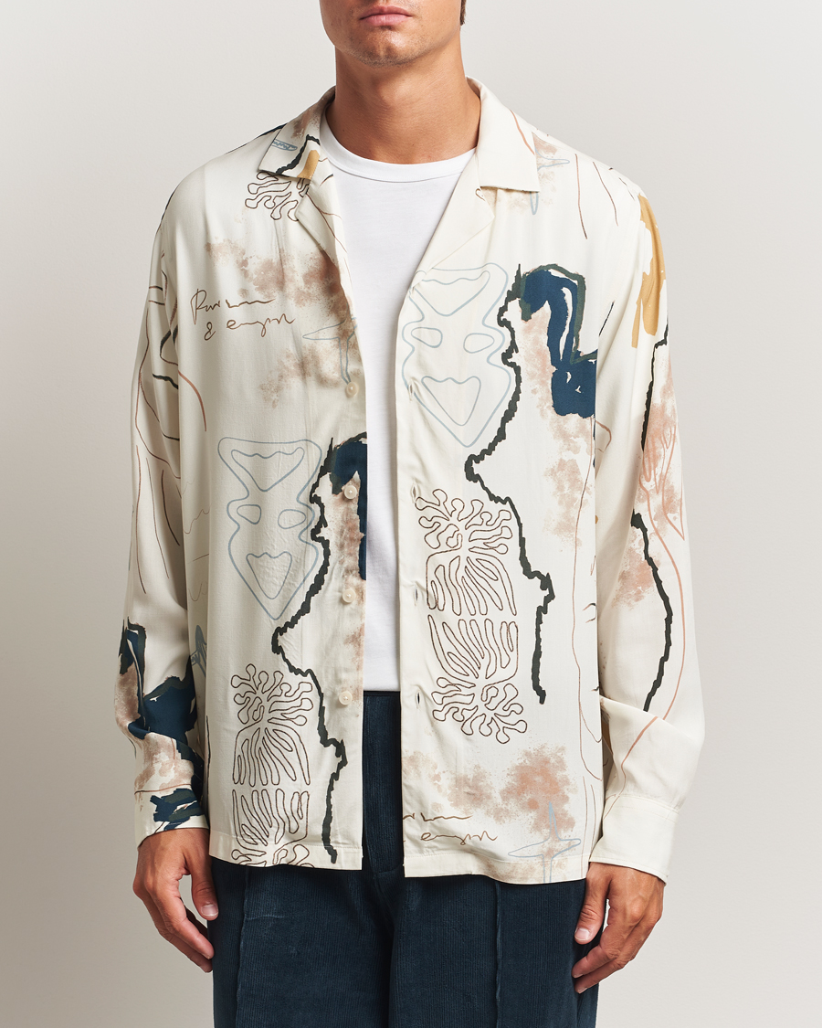 Hombres | Camisas | OAS | Brillo Viscose Shirt Beige