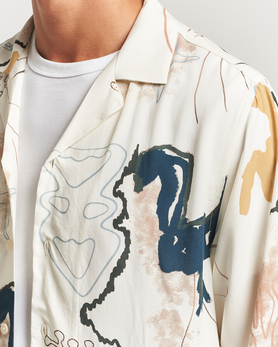 Hombres | Camisas | OAS | Brillo Viscose Shirt Beige