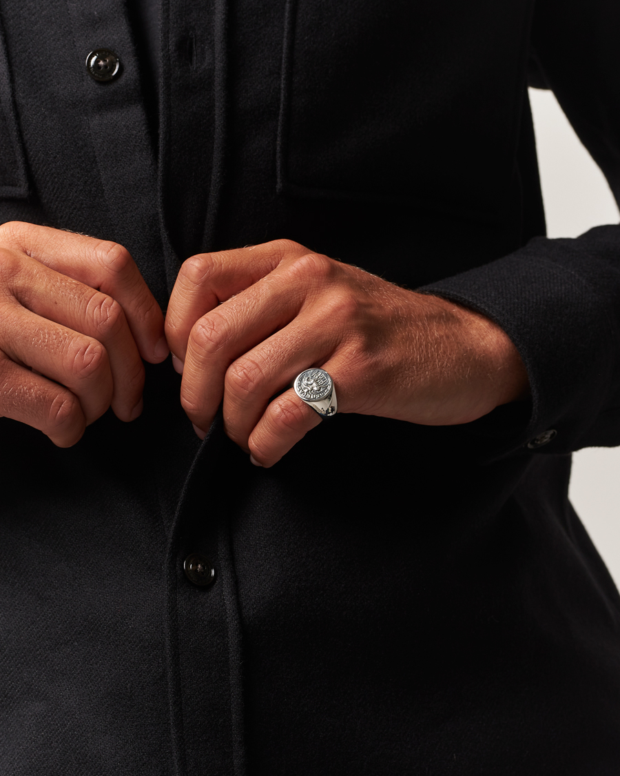 Hombres | Joyas | Tom Wood | Coin Pinky Ring Silver