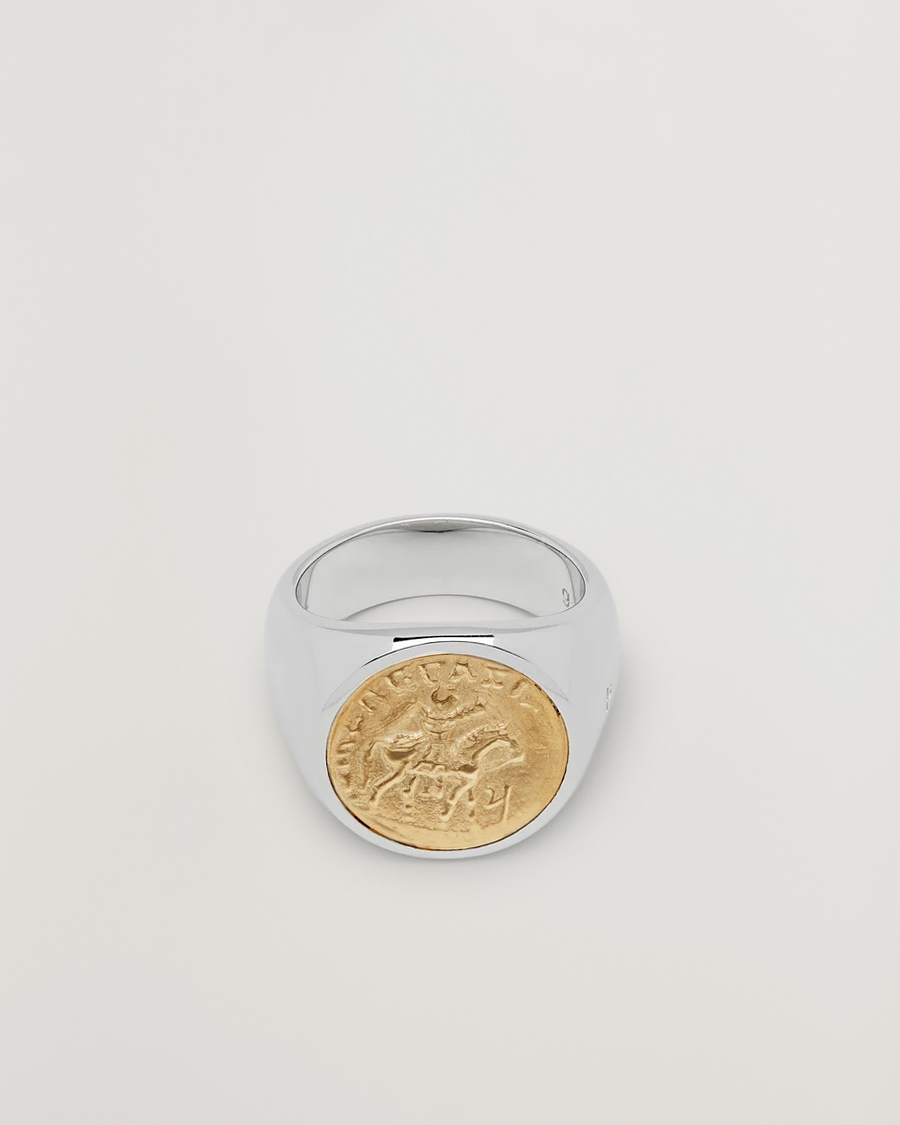 Hombres | Joyas | Tom Wood | Coin Pinky Ring Silver/Gold