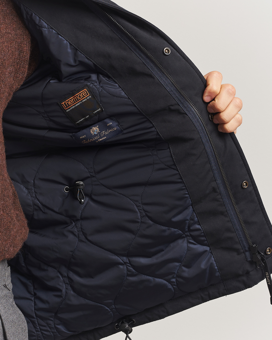 Hombres | Abrigos y chaquetas | Aspesi | Minifield Cotton Field Jacket Navy