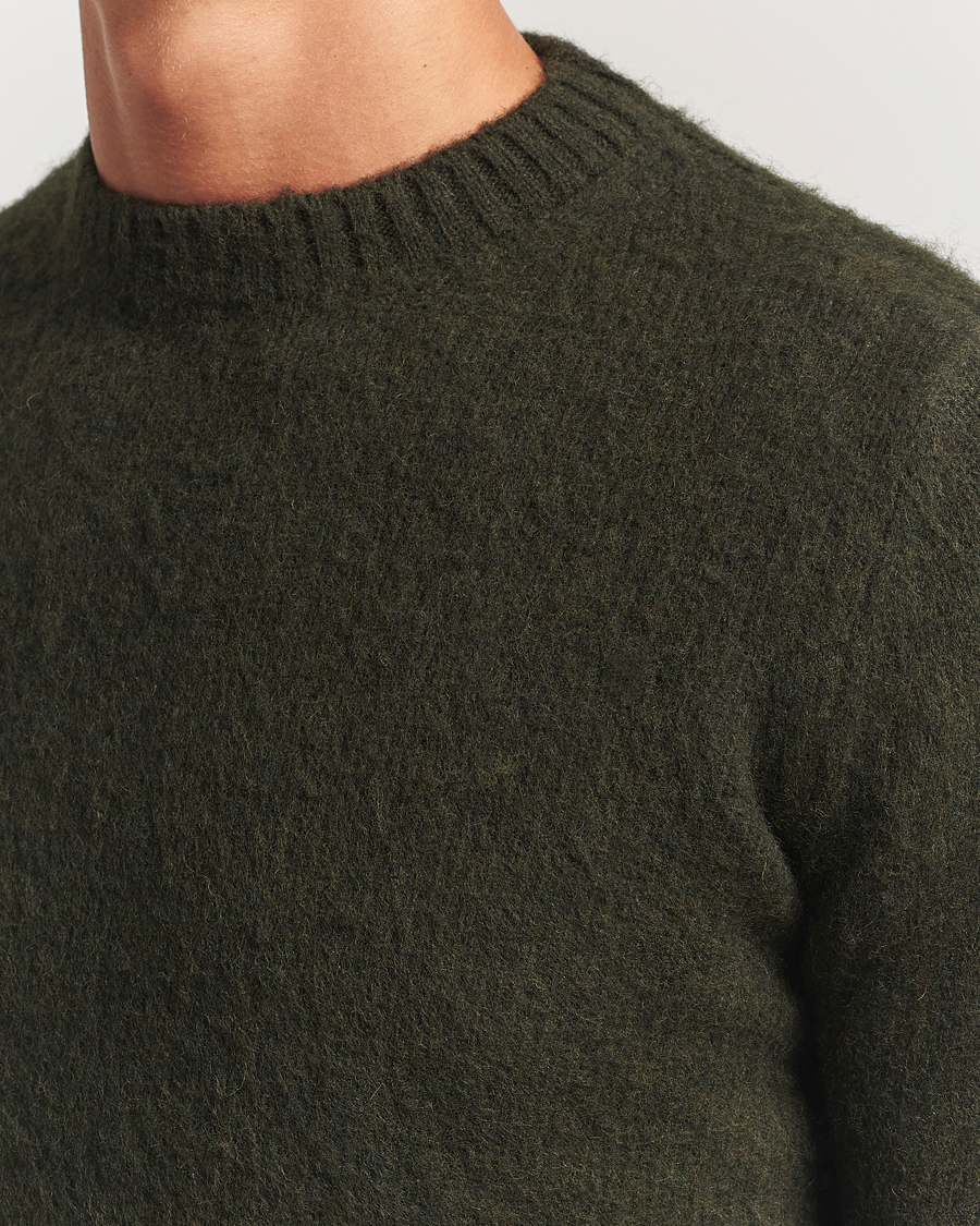 Hombres | Jerséis y prendas de punto | Aspesi | Brushed Shetland Sweater Hunting Green