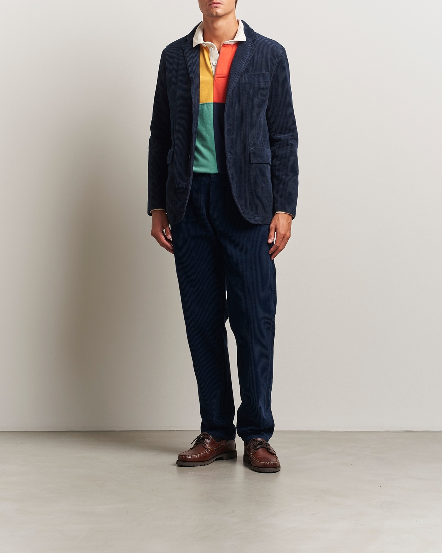 Hombres | Blazers | Aspesi | Corduroy Blazer Navy
