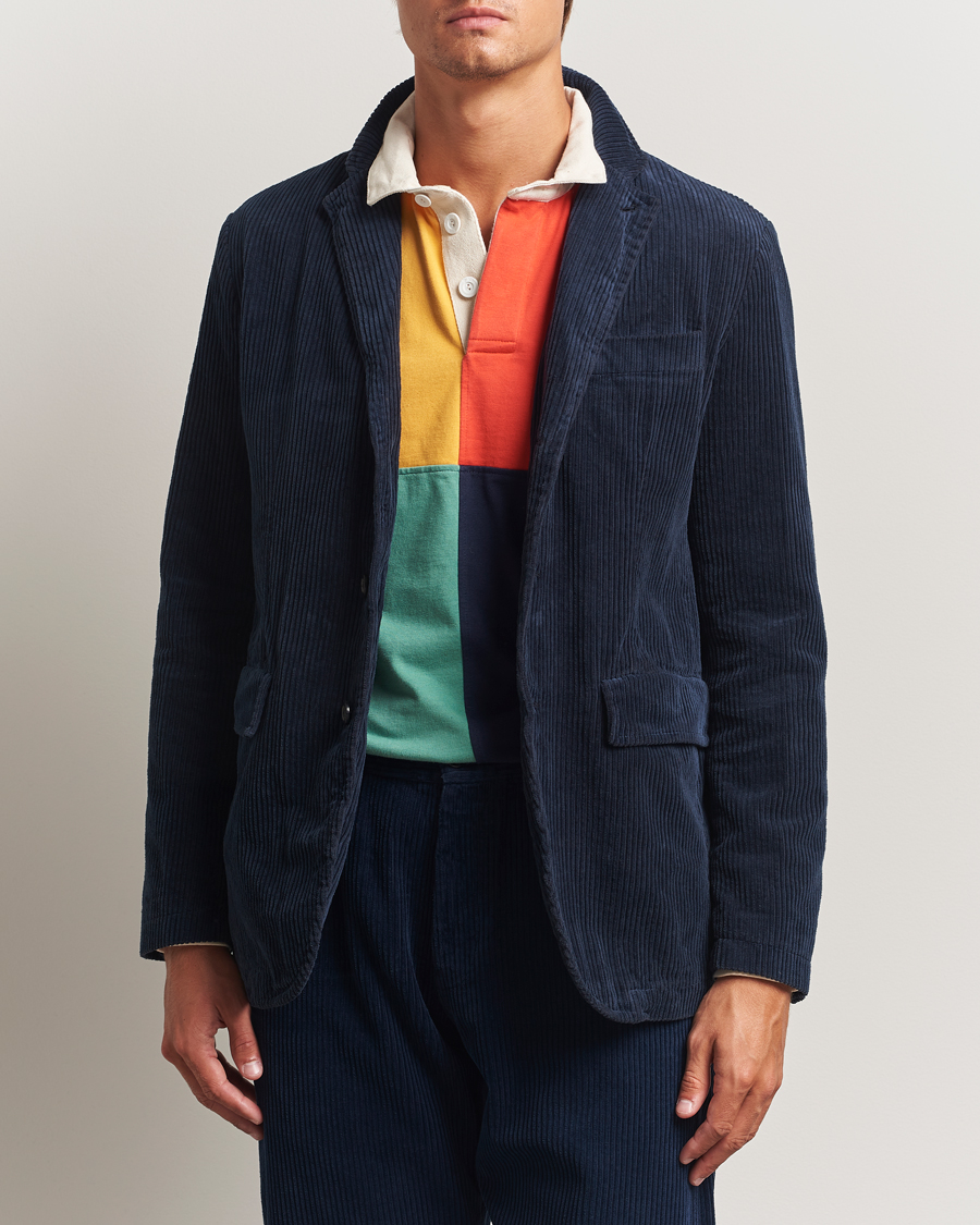 Hombres | Blazers | Aspesi | Corduroy Blazer Navy