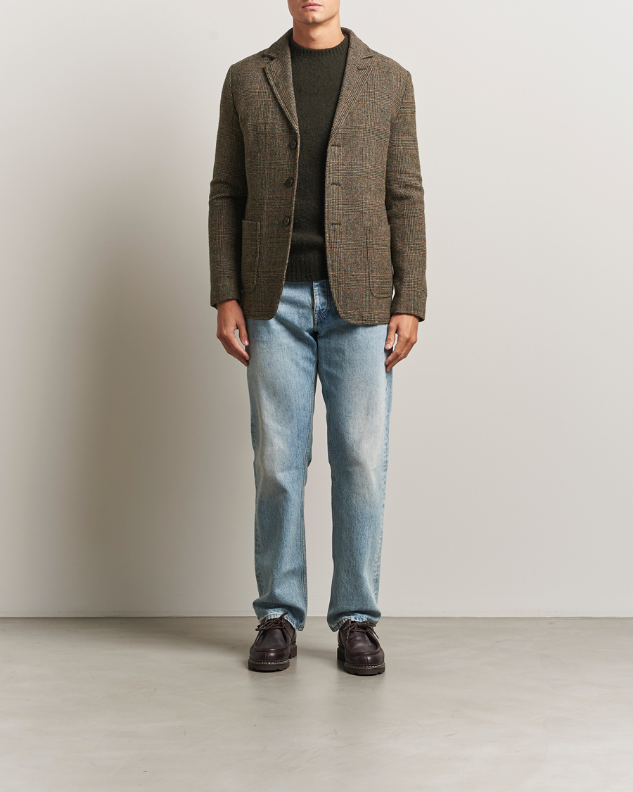 Hombres | Blazers | Aspesi | Harris Tweed Blazer Brown Check