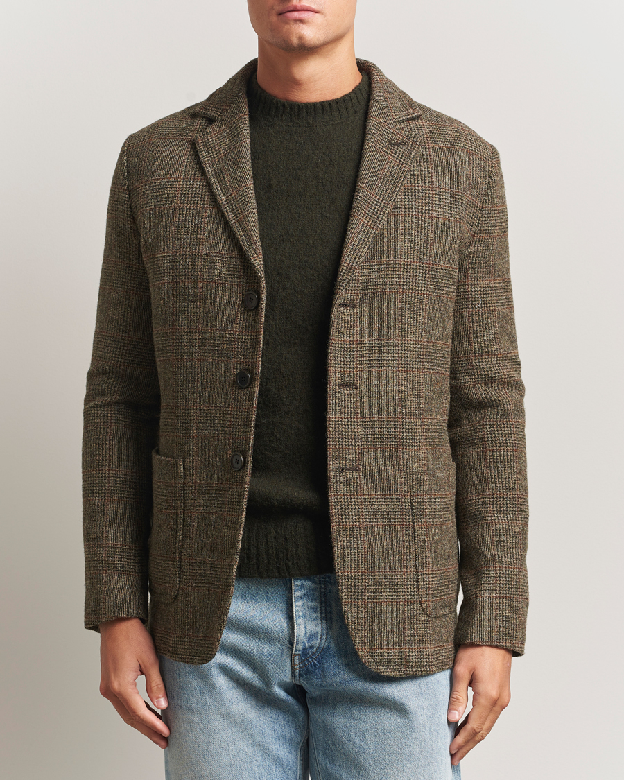 Hombres | Blazers | Aspesi | Harris Tweed Blazer Brown Check