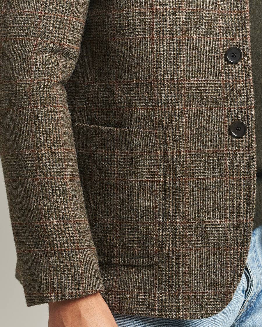 Hombres | Blazers | Aspesi | Harris Tweed Blazer Brown Check