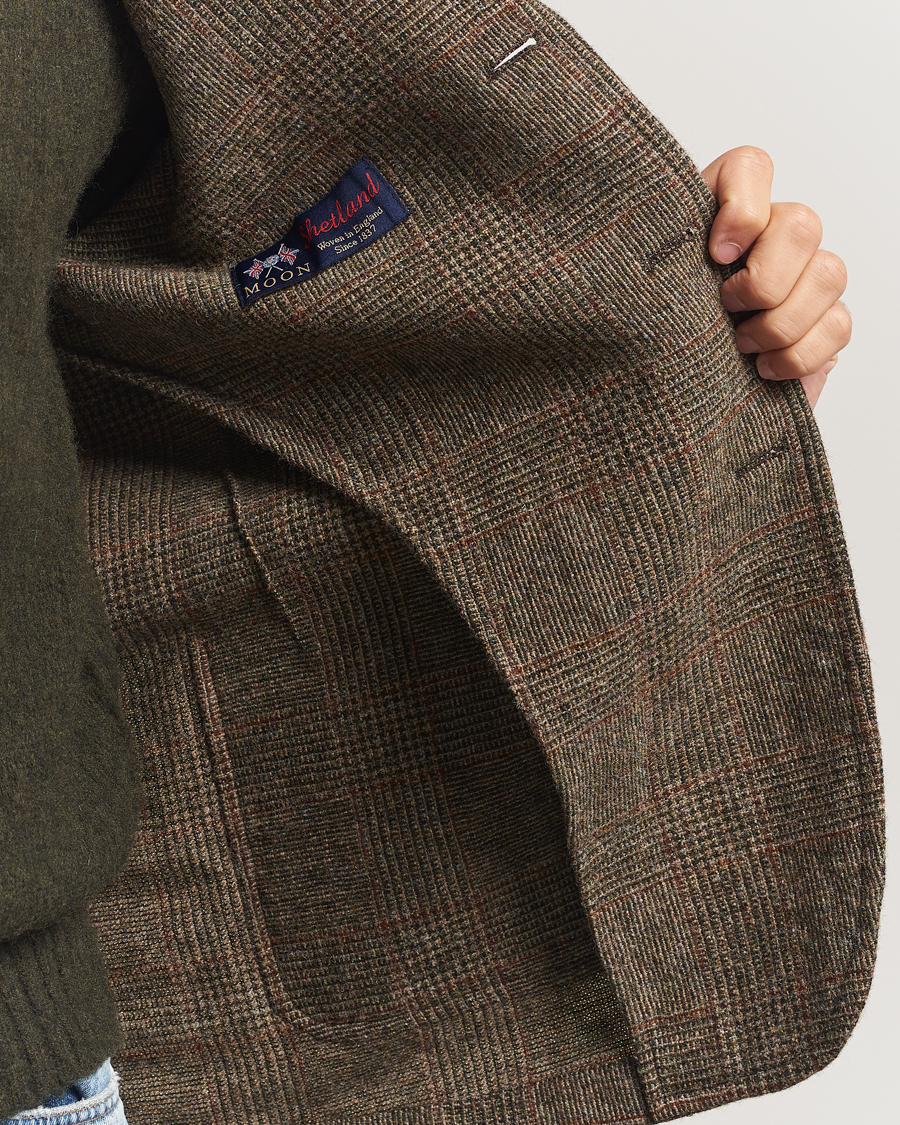 Hombres | Blazers | Aspesi | Harris Tweed Blazer Brown Check
