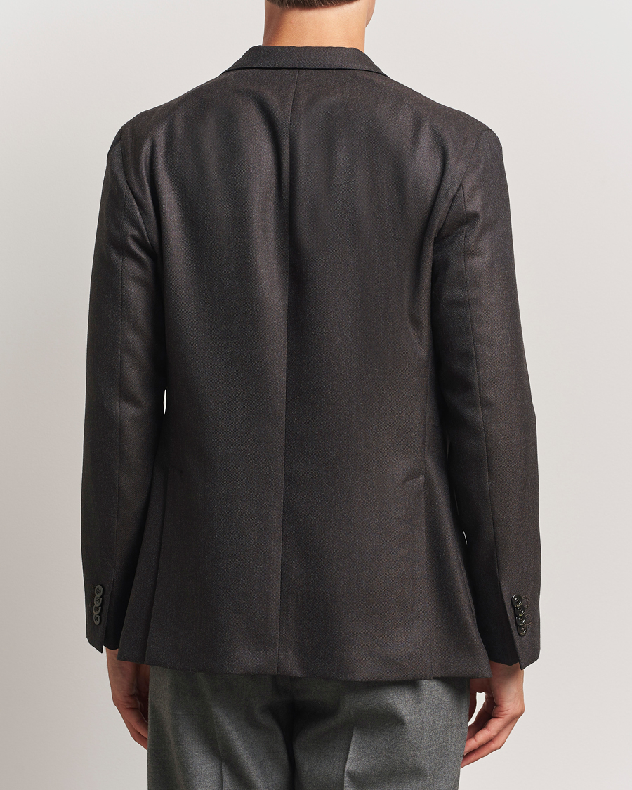 Hombres | Blazers | Boglioli | K Jacket Wool Hopsack Blazer Dark Brown