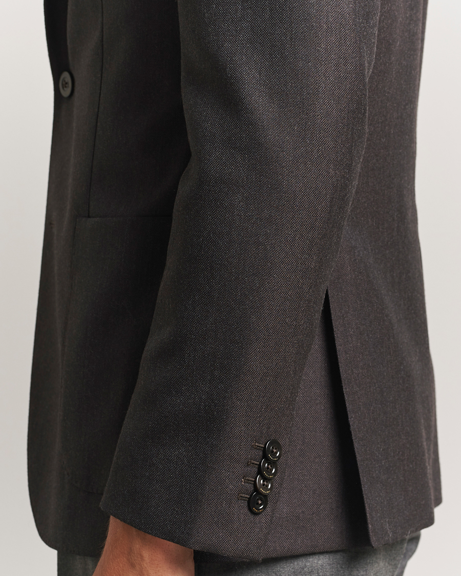 Hombres | Blazers | Boglioli | K Jacket Wool Hopsack Blazer Dark Brown