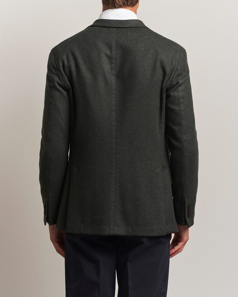 Hombres | Blazers | Boglioli | K Jacket Wool Herringbone Blazer Hunting Green
