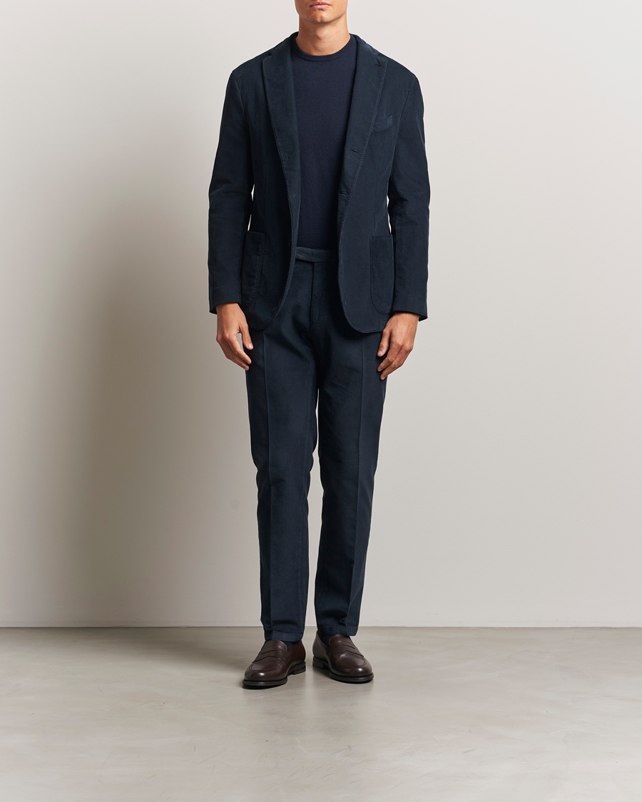 Hombres | Trajes | Boglioli | K Jacket Baby Corduroy Suit Navy